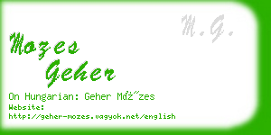 mozes geher business card